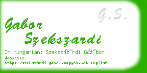 gabor szekszardi business card